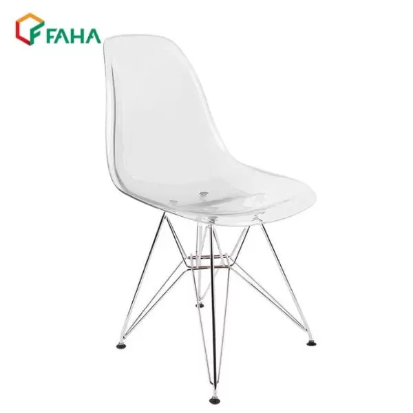 ghế cafe eames trong suốt chân mạ fh31