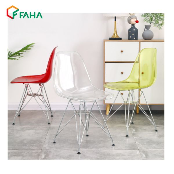 Ghe cafe eames trong suot chan ma fh318 |