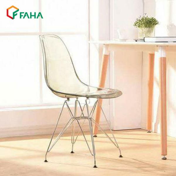 Ghe cafe eames trong suot chan ma fh319 |