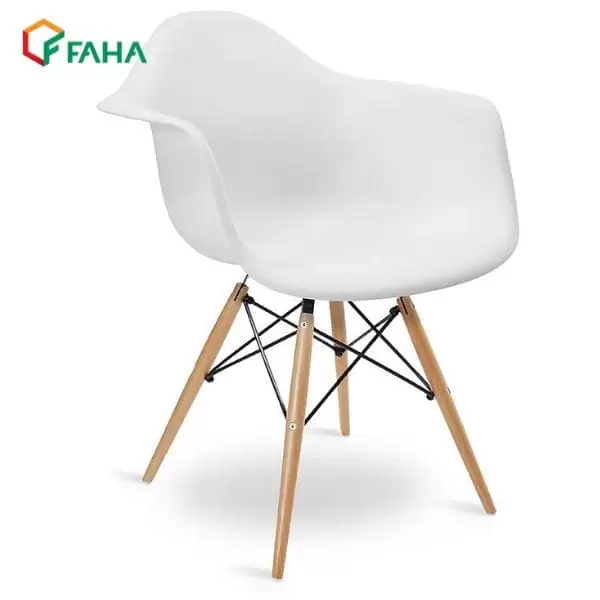 ghế cafe - ghế eames thuyền chân gỗ đan fh18