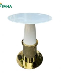 Bàn Cafe - Bàn tròn chân tháp mặt kính FH94