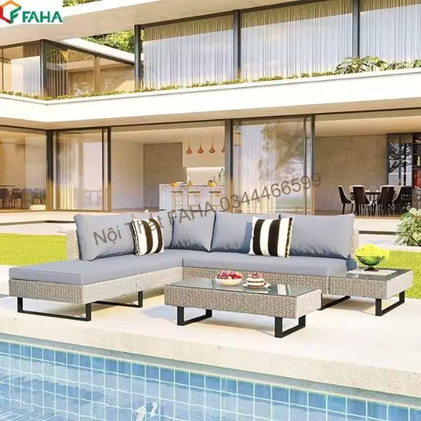 Bàn Ghế Sofa Mây Nhựa Cao Cấp Xuất Khẩu MN88