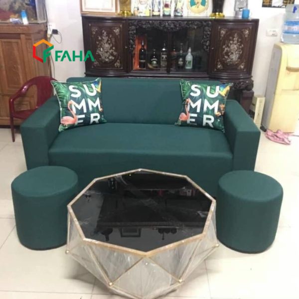 Sofa Văng Nỉ Tay Vuông Giá Rẻ SF31