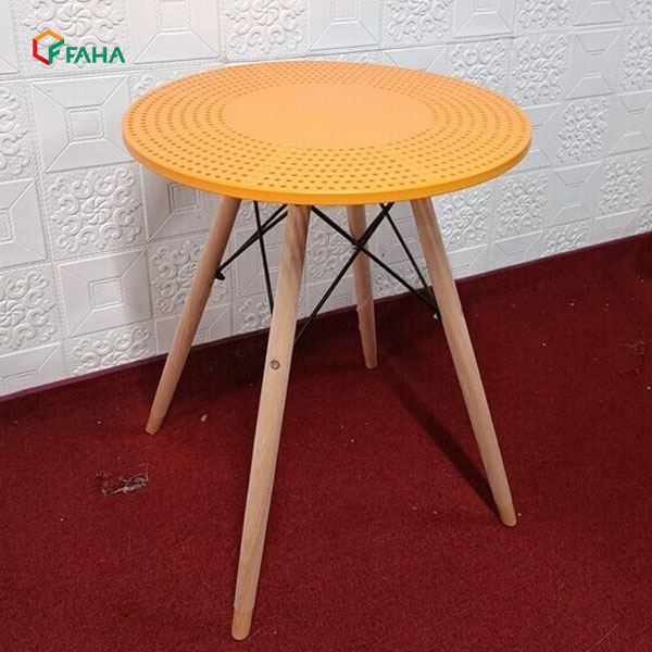 Bàn Cafe Mặt Nhựa Chân Gỗ FH451